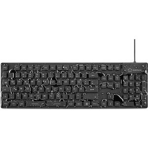Renkforce RF-3561816 USB Toetsenbord QWERTY Zwart Silicone Membraan Volledig afgesloten IP68 (DE, Bedraad), Toetsenbord, Zwart