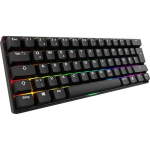 Sharkoon SGK50 S4 Gen2 PBT bk Gateron GPRO yellow DE (DE, Bedraad), Toetsenbord, Zwart