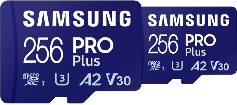 Samsung Pack Duo MicroSDXC PRO Plus (256 GB, microSDXC, U3, UHS-I), Geheugenkaart