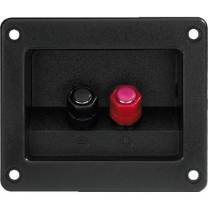 Monacor - LS-terminal - Luidsprekerterminal - Zwart - Vierkant - Verchroomde Contacten