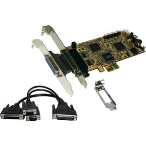 Exsys 2S seriële RS-232 / 2P parallelle PCI Express Multi I/O-kaart met 2 x FIFO 16C550, Controlekaart