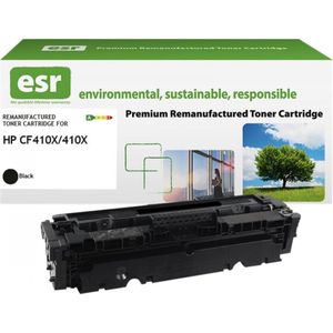 ESR, Toner, Tonercartridge compatibel met CF410X Hoge Capaciteit gereviseerd (BK)