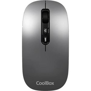 Wireless muis CoolBox Ratón W02-IA Wit Grijs 1600 dpi