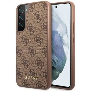 Guess 4G Metal Gold Logo Case voor Samsung Galaxy S23+ - goud (Galaxy S23+), Smartphonehoes, Bruin