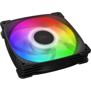Geometric Future Squama 2505B RGB ventilator - 120 mm, zwart (120 mm, 1 x), PC ventilator, Zwart