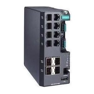 Moxa EDS-4012-4GS-LV - Beheerde Gigabit Ethernet-switch met 8 10100BaseT(X)-poorten (8 ports), Netwerkschakelaar