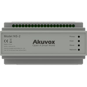 Akuvox netwerkschakelaar. 2-draads ip (6 ports), Netwerkschakelaar, Zwart
