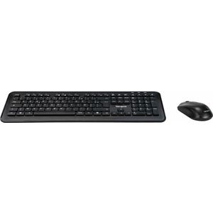 Targus Volledig draadloos 2.4 GHz toetsenbord en (FR, Draadloze), Toetsenbord, Zwart