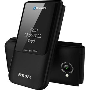 Aiwa FP-24BK zwart ENG (Zwart, 2.40", Dubbele SIM, 2G), Smartphone, Zwart