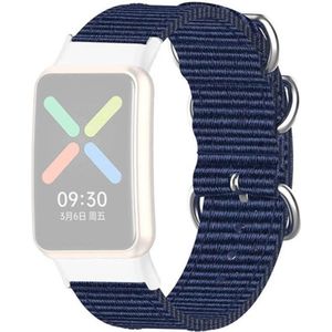 Cover-Discount OPPO Watch Free - Nylon Vervangingsarmband Blauw, Horlogebandjes