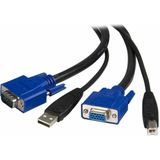 StarTech.com 1,80 m 2-in-1 USB KVM-kabel
