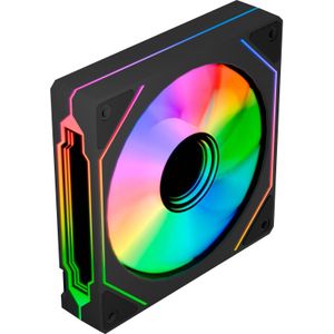 Abysm Gaming AB311302 (120 mm, 1 x), PC ventilator, Zwart