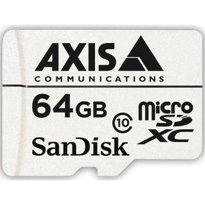 Axis microSDXC-kaart 64 GB MKII (SD, microSDXC, 64 GB, U1), Geheugenkaart, Wit