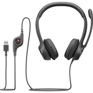 Logitech Headset USB H390, LGT-H390, Hoofdtelefoon, Hoofdband (Bedraad, USB-A), Kantoorheadset, Zwart