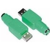 MicroConnect - Toetsenbord / Muis Adapter - USB naar PS/2 - Groen