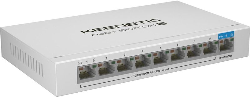 KEENETIC PoE+ Switch 9 - 1 Poort 1Gbps - 8 Poorten 1Gbps - PoE+ - 120W