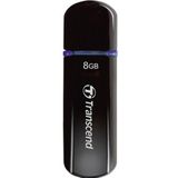 Transcend - JetFlash 600 - USB-stick - Zwart - 8 GB - USB 2.0, Overdrachtsnelheid tot 32 MB/s
