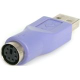 StarTech PS/2 naar USB (PS/2, 5 cm), Data + Video Adapter, Paars