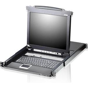 Aten CL5708M - KVM-switch - Zwart - 8-poorts - 17 inch LCD - PS/2-USB VGA - FR layout