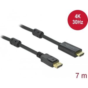 Delock Video / audio kabel (7 m, DisplayPort, HDMI), Videokabel