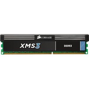 Corsair XMS3 4GB modules Core i7, 1600MHz (1 x 4GB, 1600 MHz, DDR3 RAM, DIMM 288 pin), RAM, Zwart