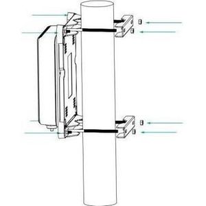 Allnet Switch onbeheerd buiten 3 poorten Gigabit 100W zbh. Kit voor paalmontage (3 ports), Netwerkschakelaar