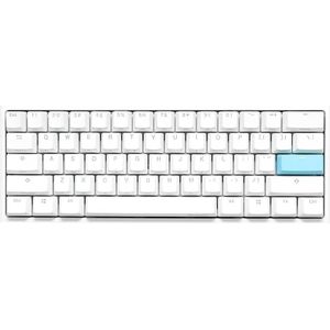 Ducky One 2 Pro Mini White Edition Gaming Keyboard, RGB LED - Kailh Brown (NL, Bedraad), Toetsenbord, Wit