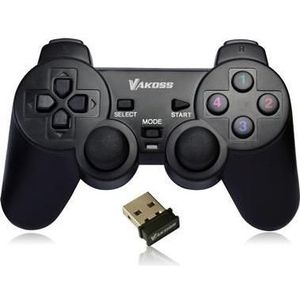 Vakoss - Gamepad - draadloos voor PC /PS3 - zwart - GP-4705BK