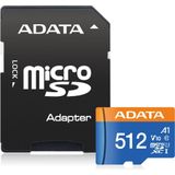 ADATA - Premier Geheugenkaart - 512GB - microSDXC - Zwart, Blauw