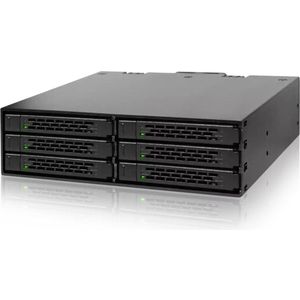 Icy Dock Mb996sp-6sb (2.5"), Harddisk behuizing, Zwart