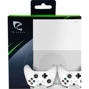 Piranha Basisvoet + Lader + 2x Batterij (Xbox One S, Xbox One X, Xbox serie X), Accessoires voor spelcomputers