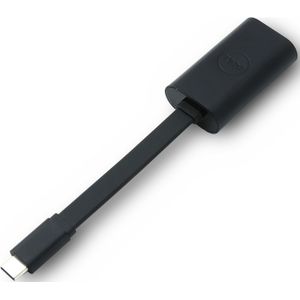 Dell USB-C naar Ethernet-adapter (USB-C, RJ45/LAN (1x)), Netwerkadapter, Zwart