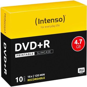 Intenso DVD+R 4,7GB 16x IW (10) SC (10 x), Optische gegevensdrager