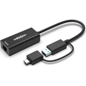 Hubs - Zwart - USB 3.0/USB-C - RJ45 - 1 Jaar Garantie