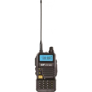 CRT Alpha Draagbare VHF/UHF radio CRT FP00 dual band 136-174 en 400-440 MHz kleur zwart, VOX, 128 kanalen, Sc, Walkietalkie, Zwart