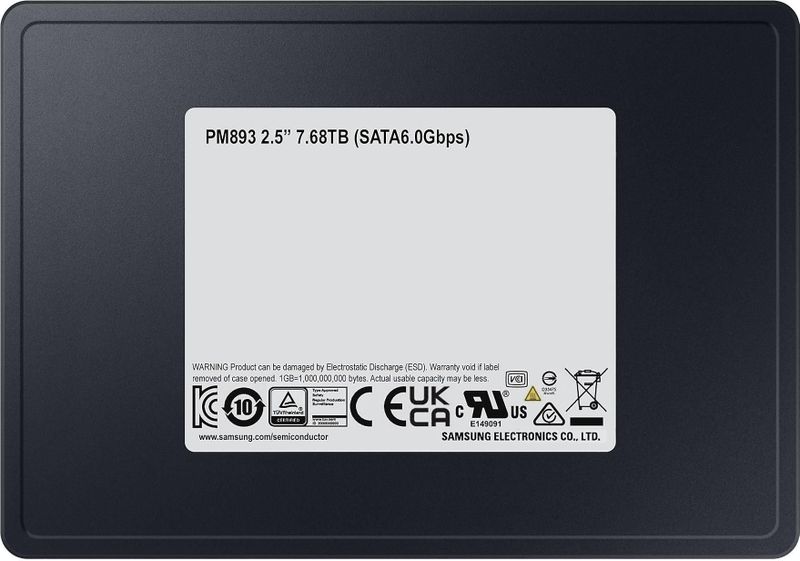 Samsung PM893 7,68 TB 2.5" SATA III V-NAND TLC