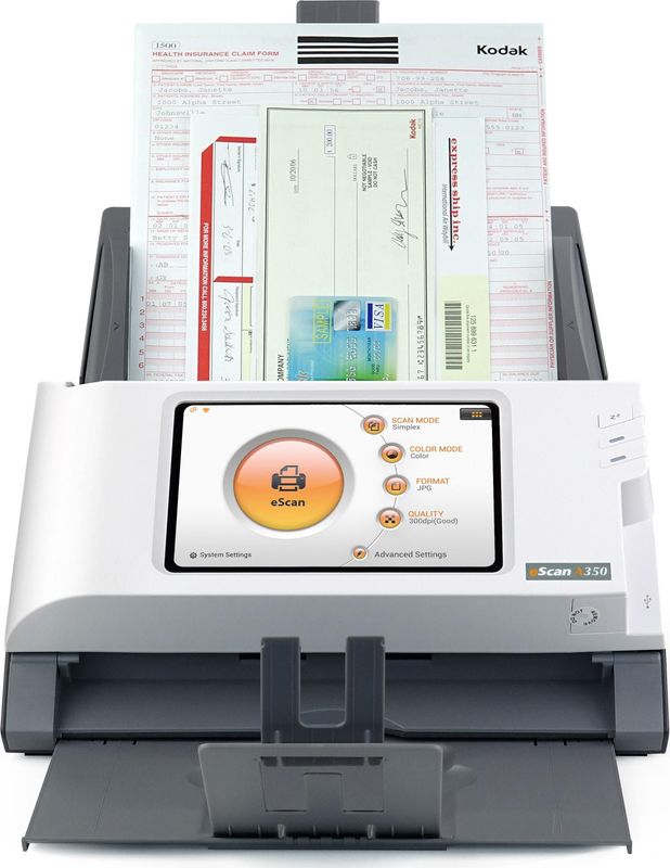 Plustek eScan A350 Essential ADF-scanner 600 x 600 DPI A4 Zwart, Wit