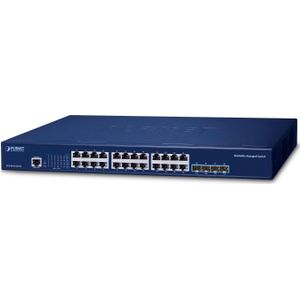 PLANET - L3 24-Poort Managed Switch - 24 Gigabit Ethernet - Rackmontage - Layer 3