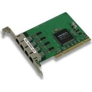 Moxa CP-104JU-T - Seriële RS-232 universele PCI-kaart met 4 poorten en RJ45-connectoren, Controlekaart