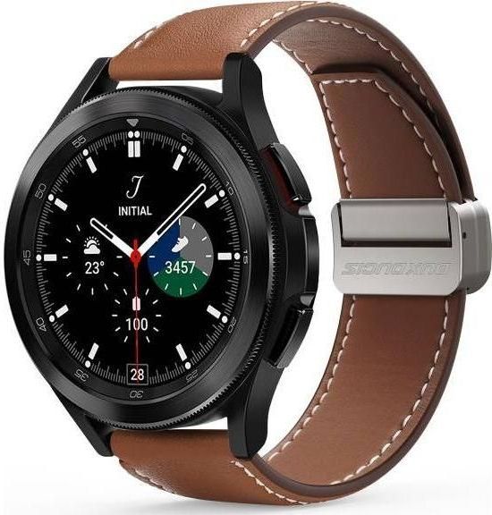 Dux Ducis YA-serie echt leren band (22 mm, Echt leer), Horlogebandjes, Bruin