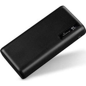 MediaRange MR756 powerbank Lithium-Ion (Li-Ion) Zwart (20000 mAh, 74 Wh), Powerbank, Zwart