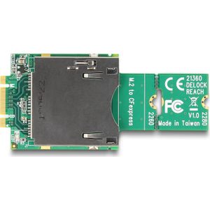 Delock Adapter M.2 Key B+M plug naar CFexpress slot, Controlekaart