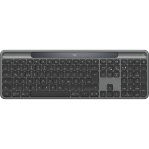 Logitech Slim Solar+ Keyboard (DE, Draadloze), Toetsenbord, Zwart