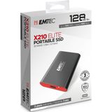 Emtec - X210G Gaming - Draagbare SSD - 128 GB - 3D NAND - Metalen Behuizing