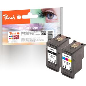 Peach 321035 inktcartridge 2 stuk(s) Compatibel Hoog (XL) rendement Zwart, Cyaan, Magenta, Geel