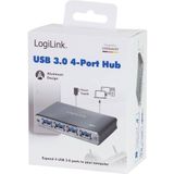 LogiLink - UA0282 - USB 3.0 Hub - Zwart/Aluminium - 4 Poorten