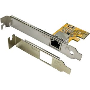 Exsys PCIe netwerkkaart 1Gigabit (chipset: RealTek RTL8111G) (PCI-E x1), Netwerkkaarten, Zilver
