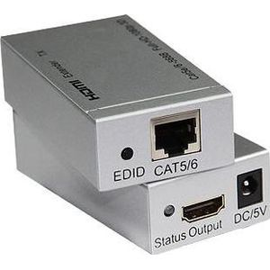 PremiumCord HDMI extender na přes elke kabel Cat5e/Cat6, Schakeldoos