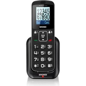 Brondi Amico Home (1.77", 2G), Sleutel mobiele telefoon, Zwart