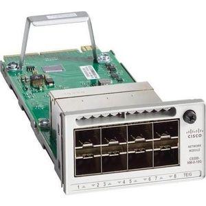 Cisco Catalyst 9300 Series Netwerkmodule - Uitbreidingsmodule - 10 Gigabit SFP+ x 8 - gereviseerd - f, Netwerkschakelaar, Zilver